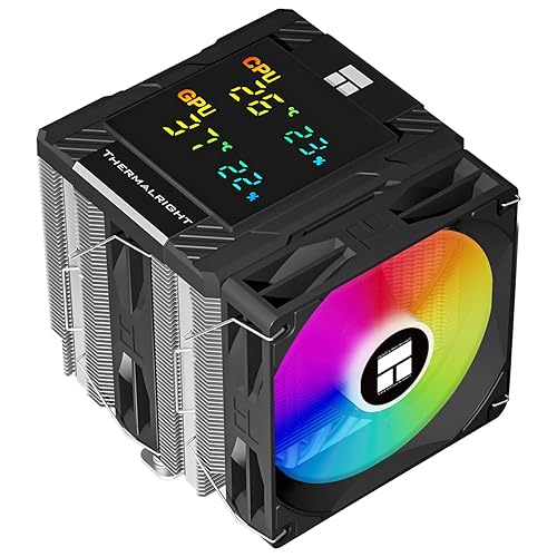 Thermalright Peerless Assassin 120 Digital ARGB Negro Enfriador de aire para CPU, Cubierta superior con pantalla digital, Enfriador de CPU para