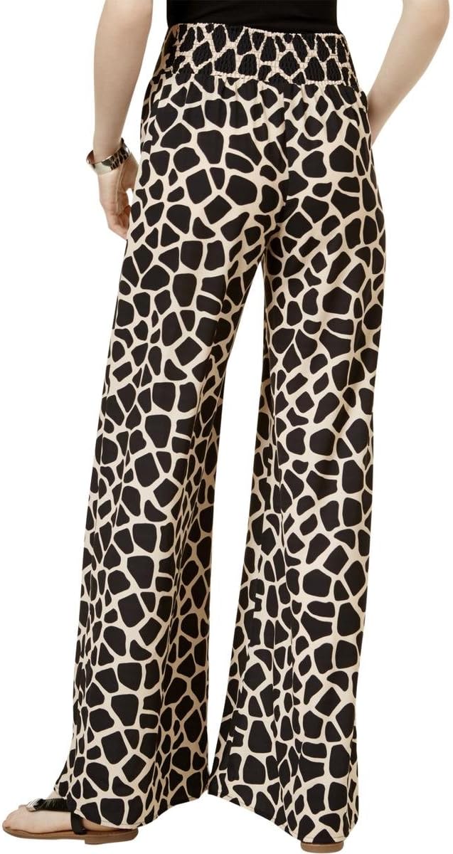 Giraffe Print Wide Leg Pants