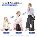 Alejandro Telescopic Folding Stool – Adjustable, Foldable, Lightweight for Camping, Outdoor, Travel, Office, Home – Heavy Duty Plastic Stool – Blue Round – Rainbow Color, 1 Pc gallery image
