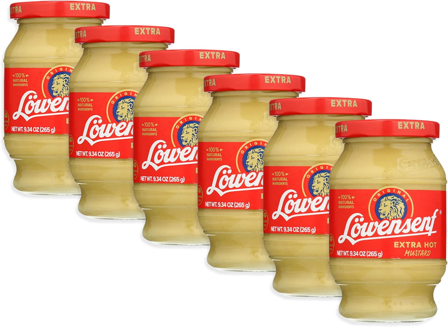 Lowensenf Mustard Xhot, 9.3 Oz (Pack of 6)