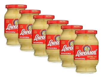 Lowensenf Mustard Xhot, 9.3 Oz Pack of 6
