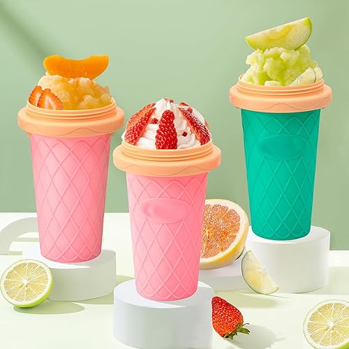 Miniatura 9 de TIK TOK - Taza para hacer granizados mágicos de congelación rápida, taza portátil de doble capa, máquina de granizados con popote y cuchara, máquina