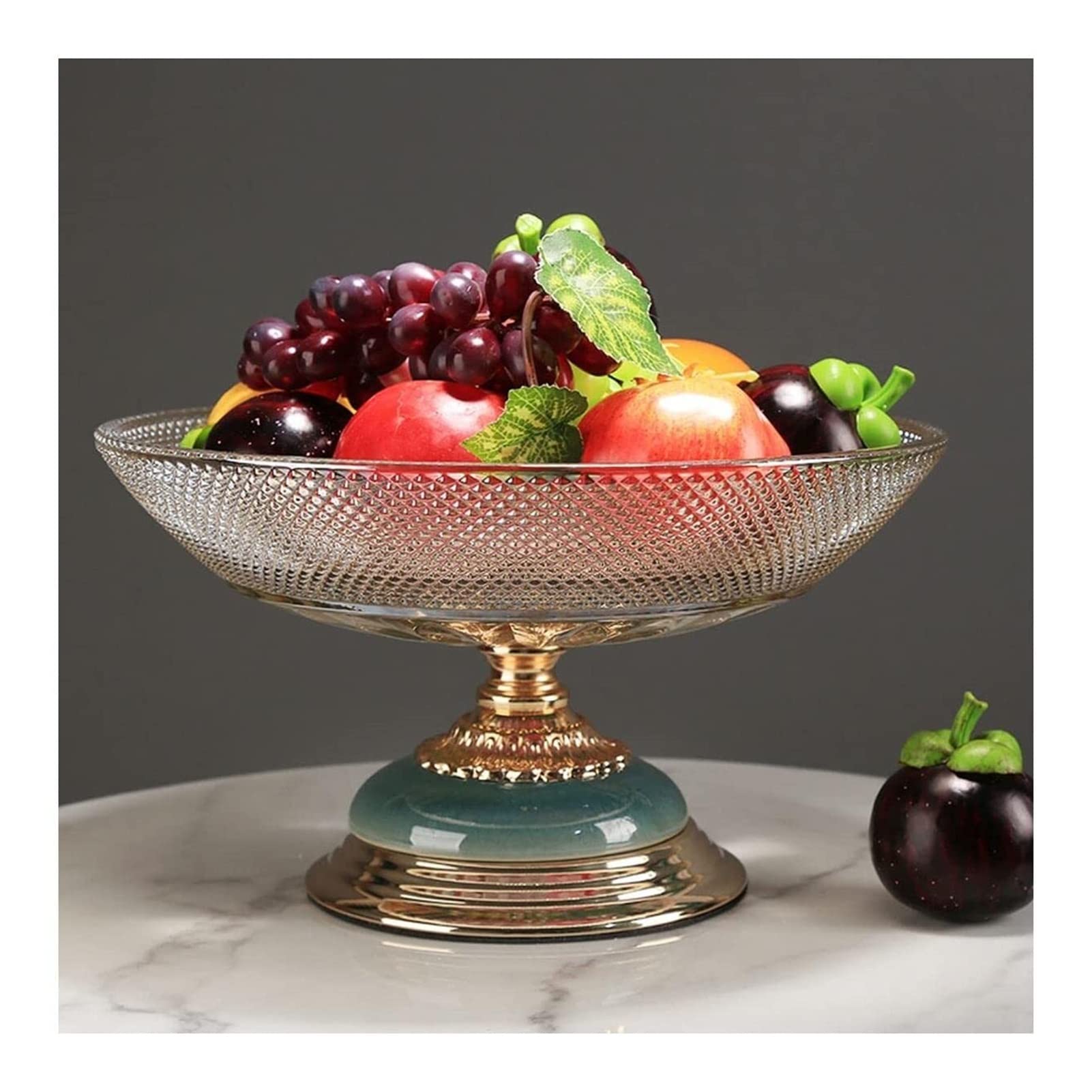 IROEJT Crystal Glass Serving Fruit Bowls, Centerpiece Bowls, Party Platters, Snack Trays