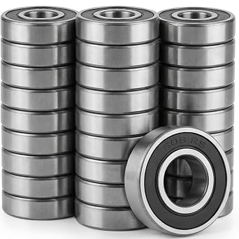 20 Pcs 608 Bearings 2RS, Premium Steel Sealed Deep Groove Bearings