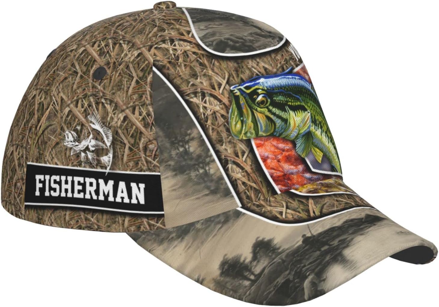Fishing Hats Cap for Men Women Custom Text Personalized Adjustable Baseball Cap Dad Cap Fishing Hat