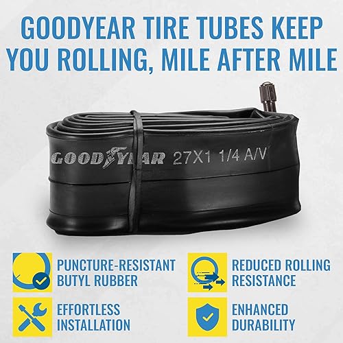 Miniatura 31 de Goodyear Tubo de bicicleta con caucho butílico - Tubos de bicicleta confiables para ciclismo premium