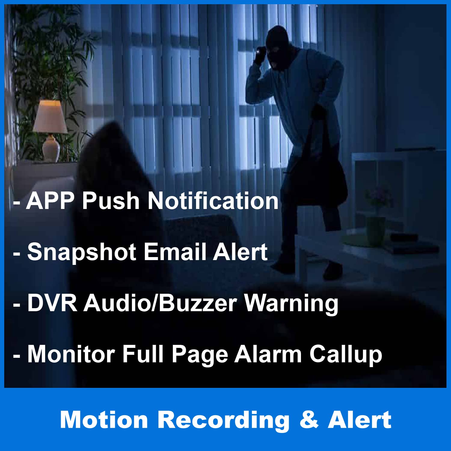 1stPV Enregistreur vidéo numérique 8 CH 5 en 1 HD-TVI AHD CVI standard analogique & IP Cam H264 Full HD 1080p DVR 1 To HDD HDMI/VGA/BNV Sortie vidéo applications pour téléphone portable Idéal pour la