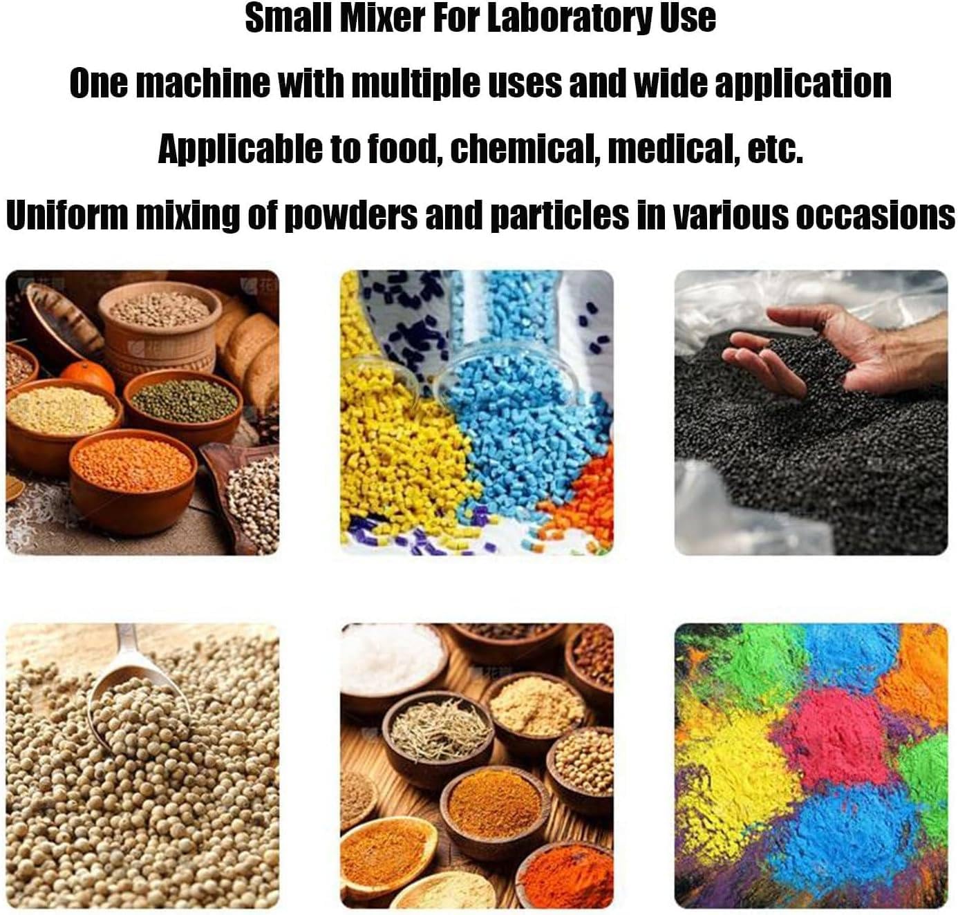 5l/10l Lab Dry Powder Mixer Mixing Machine Particle Blender Powder Mixer Granular Blender for Food Medical 10L