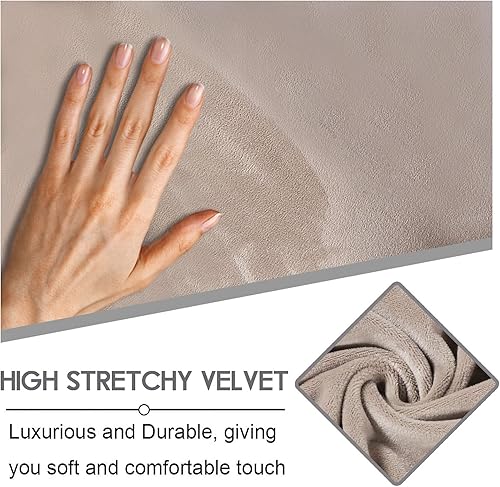 Miniatura 2 de ULTICOR Funda de sofá reclinable para sofá biplaza (6 piezas, gris pardo), 48-65 pulgadas de largo, terciopelo elástico, suave, lavable