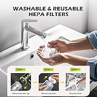 Vista 6 de Handheld Car Vacuum with 15000PA Power, 4 in 1 Powerful Cordless Vacuum Cleaner & Air Duster with 2000mAh Battery, Rechargeable Portable Mini Hand