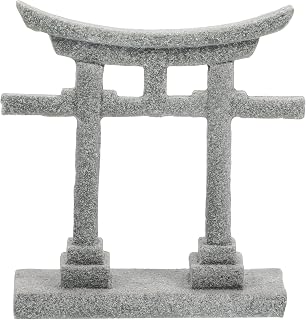 GANAZONO Aquarium Shinto Shrine Fish Tank Torii Gate Micro Landscape Decoration Japanese Shinto for Potted Bonsai Sand Table Flowerpot