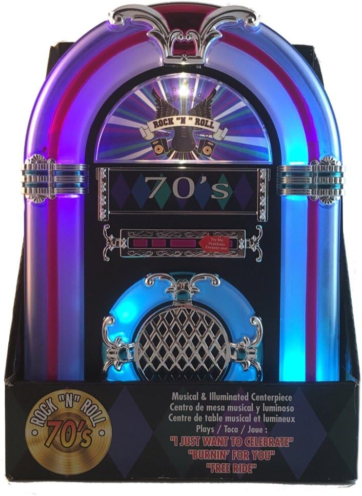 Rock "N" Roll 70's Musical & Illuminated Centerpiece