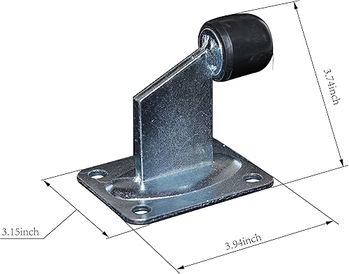 Miniatura 4 de Tope de puerta con placa base grande de goma DORTIMATE MX04A - Tope de puerta pequeño y resistente montado en el piso (H 3.74 pulgadas)