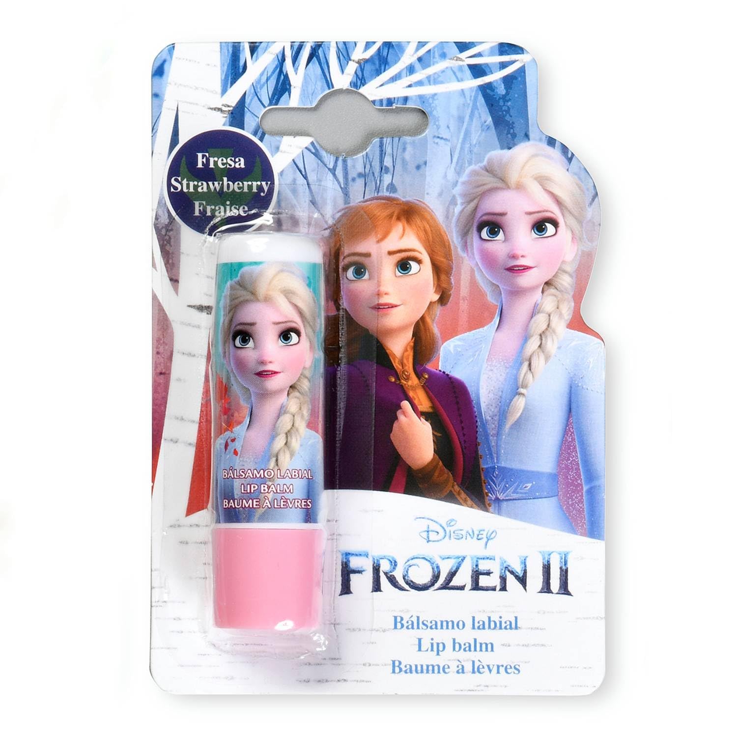 Disney Frozen Elsa & Anna Strawberry Flavour Lip Balm – Moisturizing & Hydrating Formula | Natural & Dermatologically Tested | Perfect for Kids & Adults, 4g