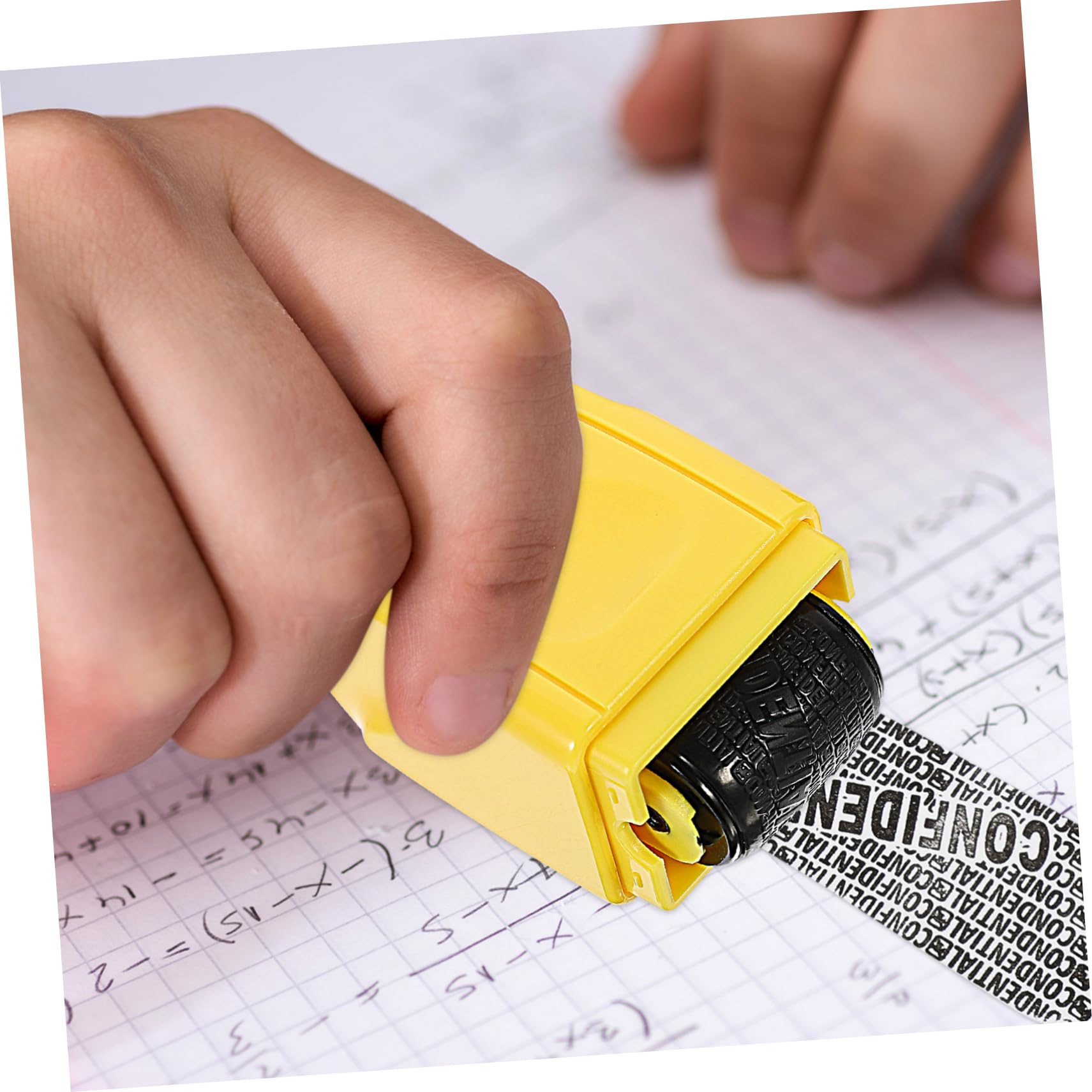 Lurrose 4pezzi Convenient Roller Stamp Per Privacy Per Nascondere Sensibili Su Documenti Fatture e Accessorio Per La Protezione