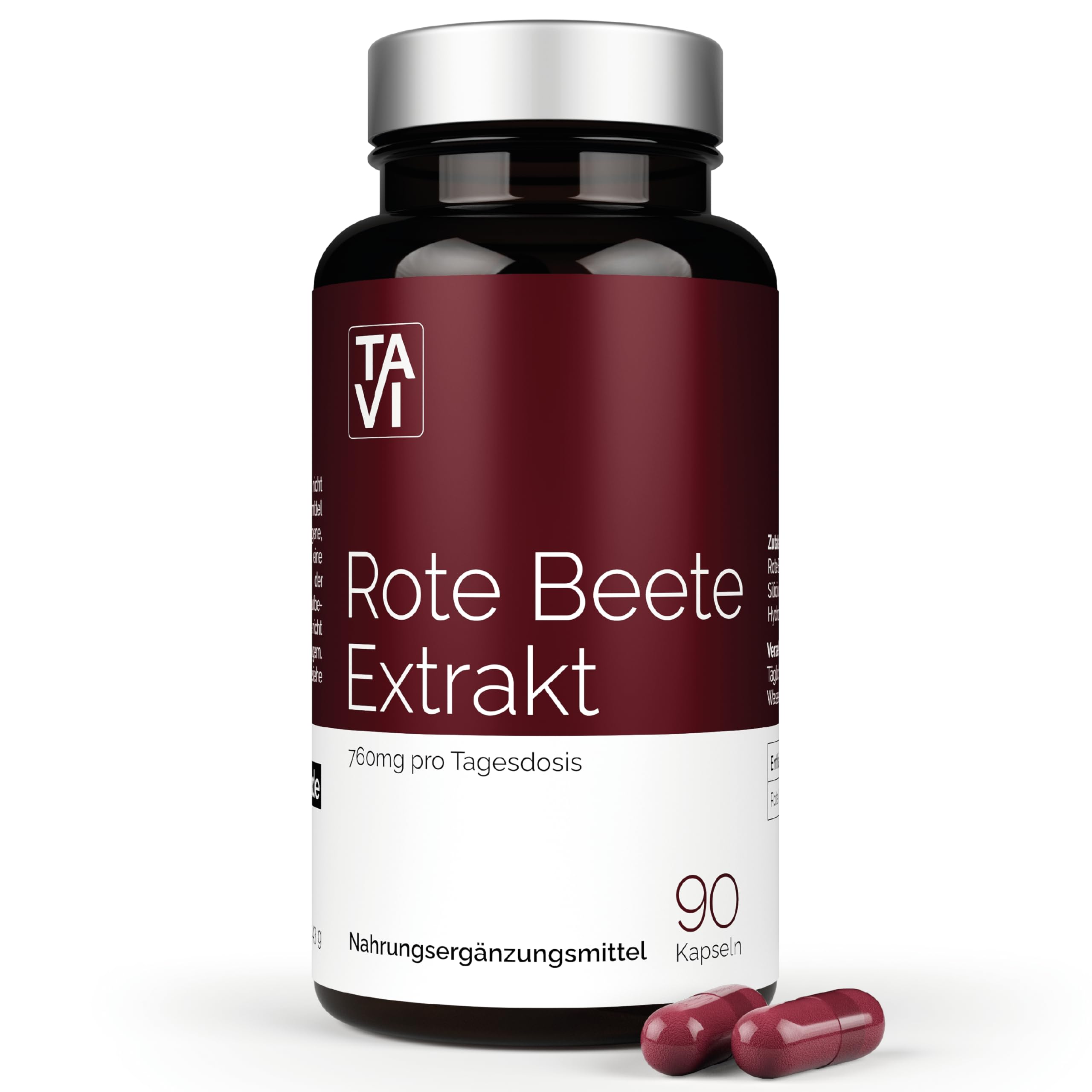 Rote Beete Extrakt | 90 Kapseln | hochdosiert + hochkonzentriert