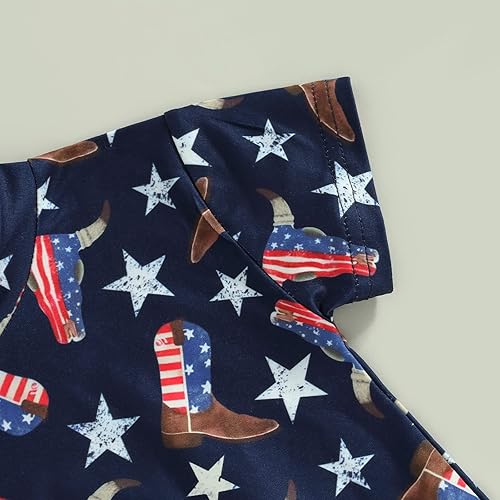 Miniatura 6 de Kayotuas Mameluco de burbujas para bebé, traje de vaquero recién nacido, traje de niño y niña, con estampado de vaca, camiseta de gran tamaño,