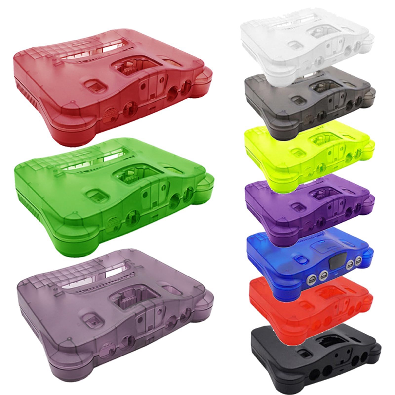 Funda protectora de repuesto ABS para consola de videojuegos retro N64 para entusiastas del bricolaje