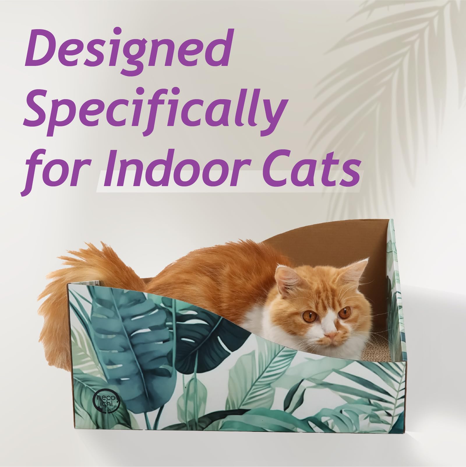 Hideaway Cat Scratcher Box for Indoor Cats - Cat Scratching Board, Horizontal Cat Scratch Pad Lounger with Reversible Usability and Extra Comfort for Lounge(Go Green)