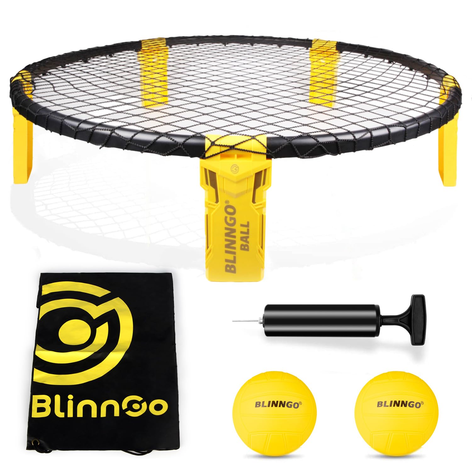 Gziztx Roundnet Games Set, Includes 2 Balls, Playing Net, Bag, Ball Pump and Rules, Garden Game with Friends and Family