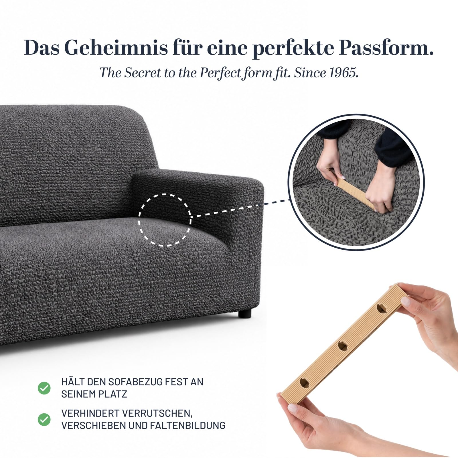 PAULATO - Bezug für Sofas mit linker Halbinsel (gesehen von vorne), Bezug für Ecksofa aus Mikrofaser, Kratzfest, maschinenwaschbar, Made in Italy, Braun