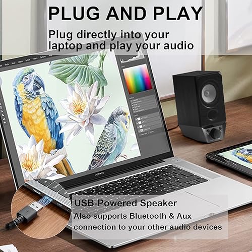 Miniatura 6 de Edifier Altavoces de computadora con Bluetooth 5.3 para escritorio, laptop, Mac, monitor, sistema de altavoces de PC alimentado por USB 2.0, graves