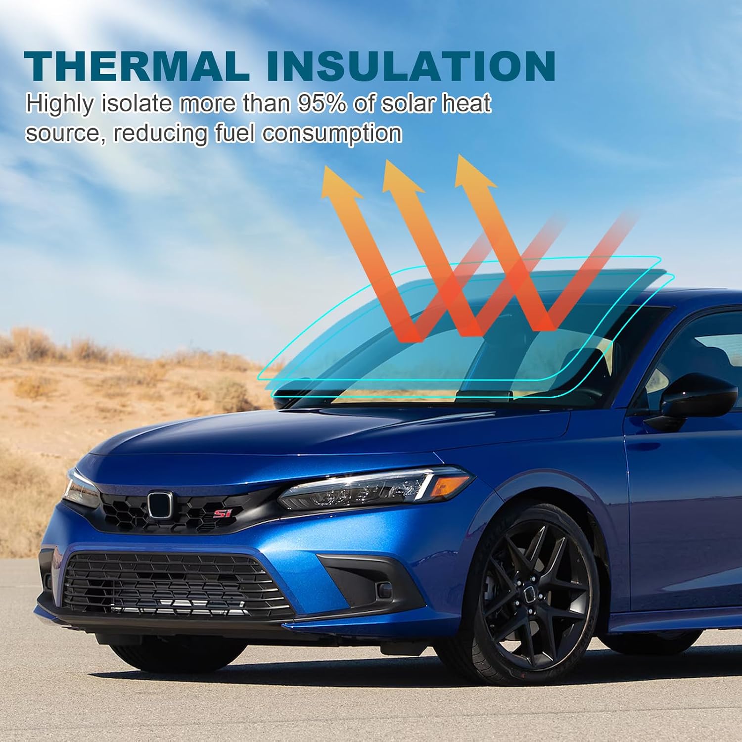 for 2022-2024 Honda Civic Sedan Precut Window Film Tint Kit All Sides Privacy Block Infrared UV Rays Sun Blocking Protection (35% Light Transmission, Four Side Windows)