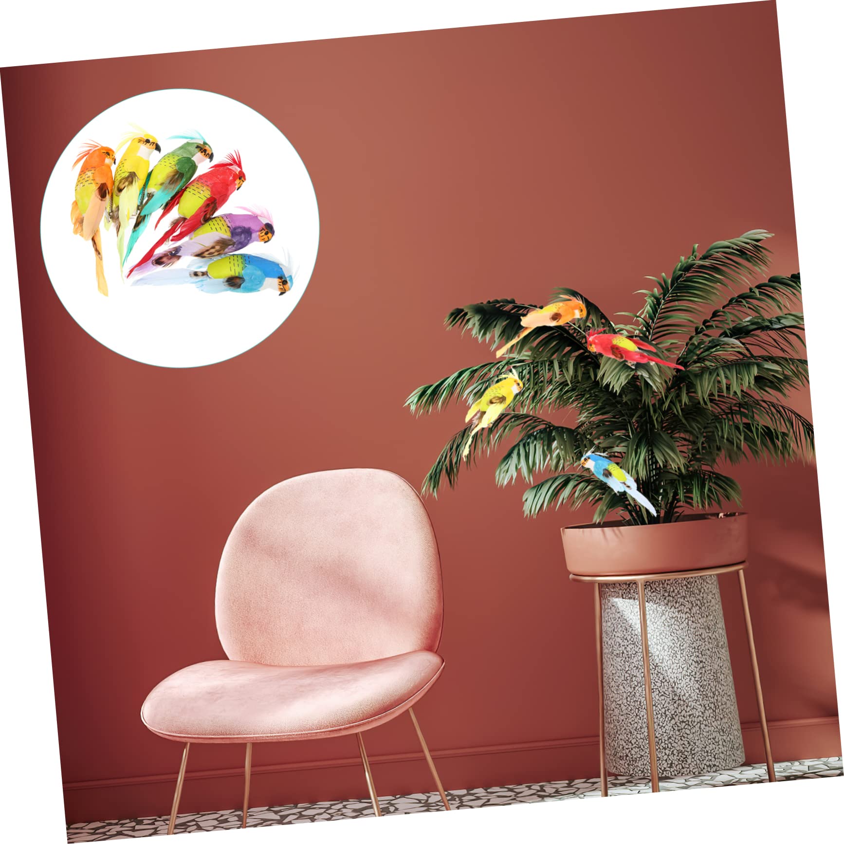 Holibanna 24pezzi Uccelli Artificiali Schiuma Decorativi Con Clip Per Natale e Matrimonio Ornamenti Realistici Per Casa Giardino e Feste