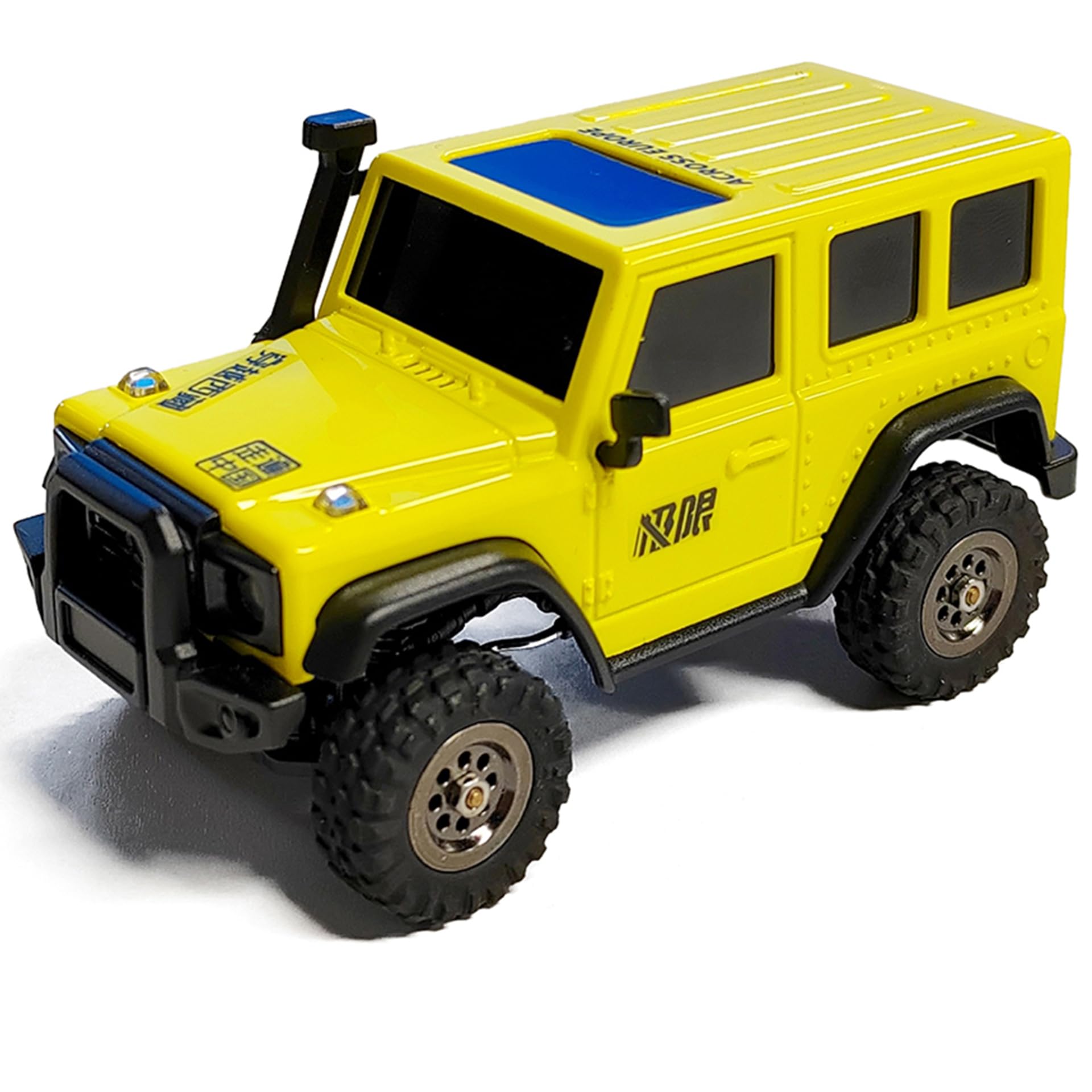 LDARC Mini RC Crawler in scala 1:43 RTR RC Rock Truck 4x4 2,4 GHz Modello di auto telecomandata per hobby RC Buggy, con carrozzeria sostituibile fai da te (giallo)