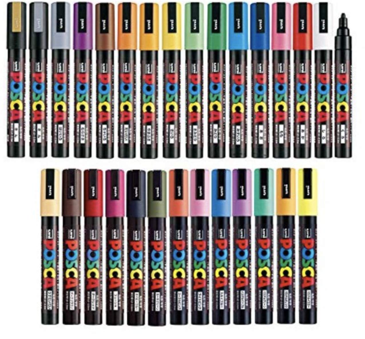 Buy Posca Full Set Of 29 Acrylic Paint Pens With Reversible Medium 