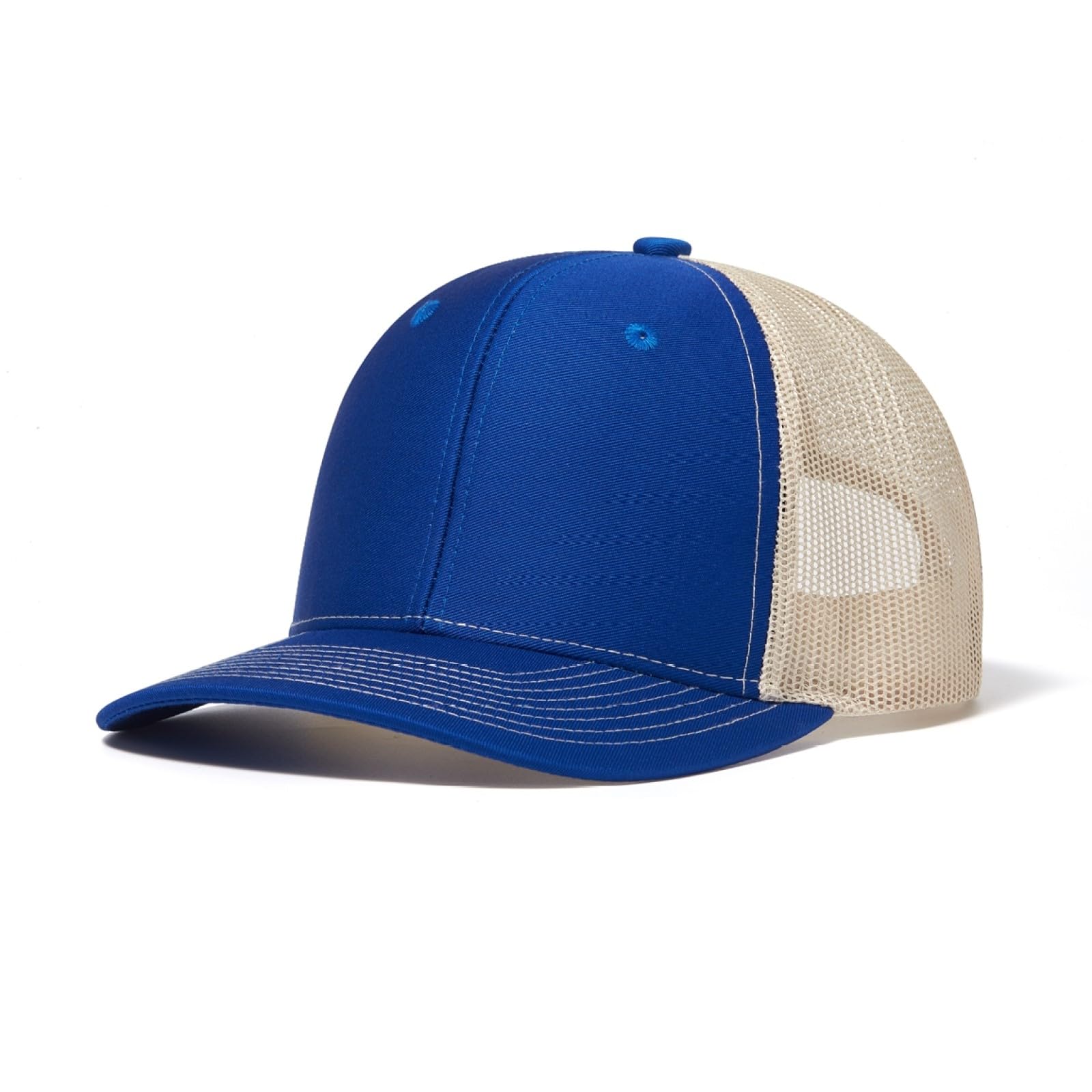 HaloHorus Curved Snapback Trucker Hat for Men Women, Adjustable Mesh Athletics Baseball Cap for Running, Fishing, Workout, P6-blue-khaki, One Size — image 1