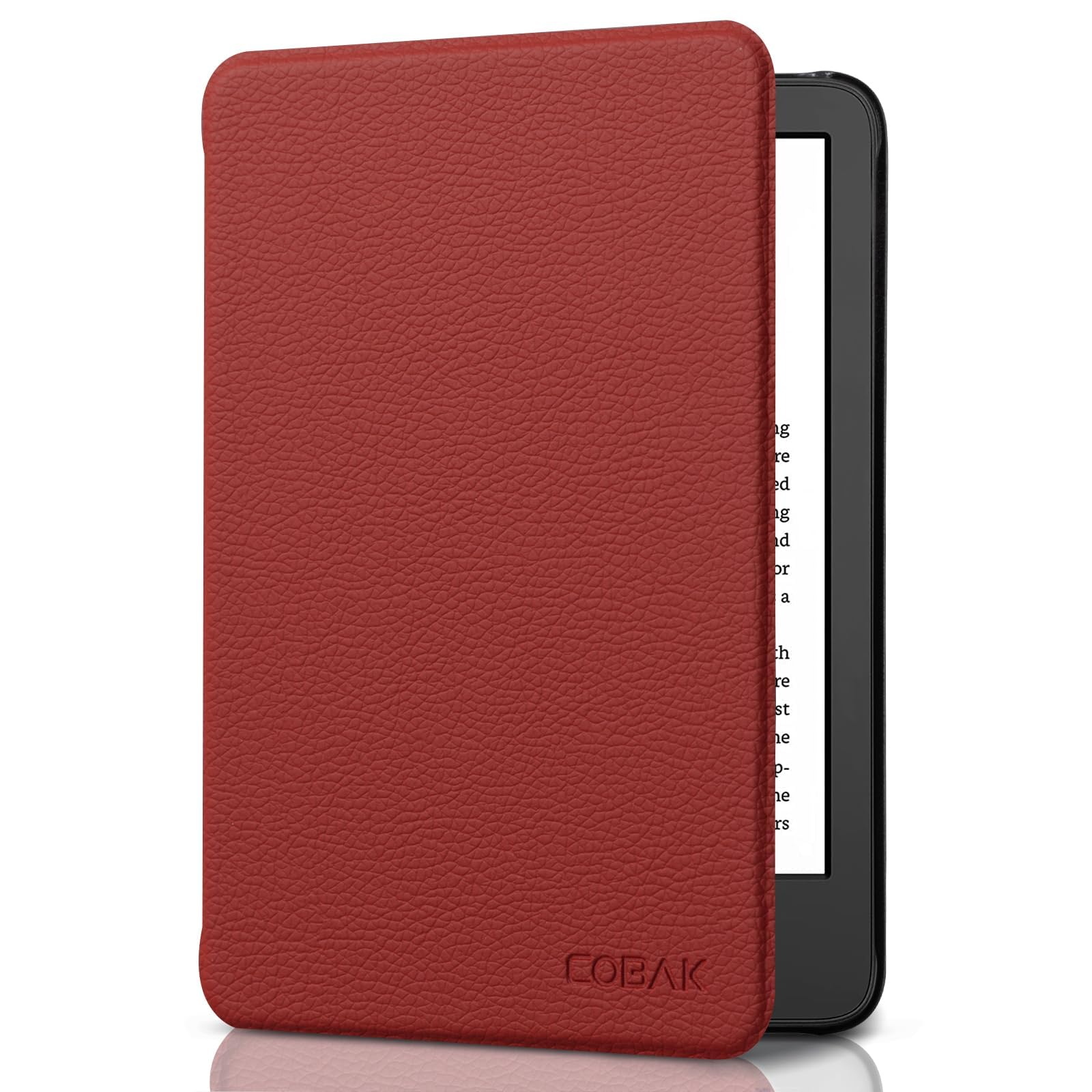 CoBak Case for All New 6 Inch E-Reader 2024 and 2022 (11 Generation) - PU Leather Smart Cover, Auto Sleep and Wake, Premium Protective Case for Kindle, Boox, Kobo