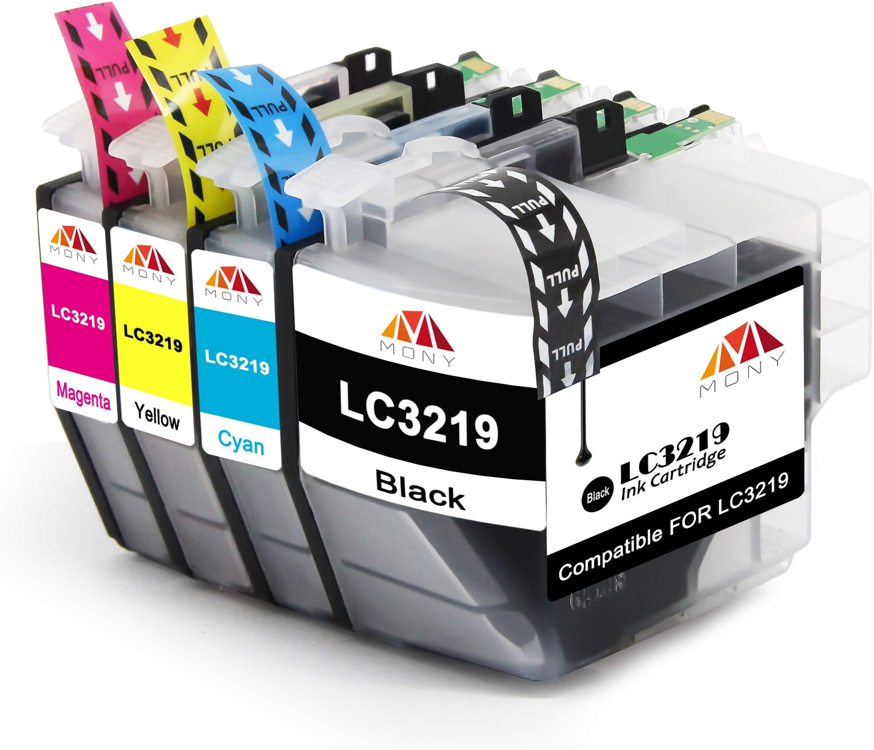 Mony Compatible Brother LC3219 XL Ink Cartridges (1 Black, 1 Cyan, 1 Magenta, 1 Yellow) Used in Brother MFC-5330DW MFC-J5335DW MFC-J5730DW MFC-J5930DW MFC-J6530DW MFC-J6930DW MFC-J6935DW Printer