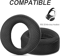 Vista 2 de GVOEARS - Almohadillas de repuesto para auriculares inalámbricos Sony PlayStation 5 PS5 Pulse 3D (tela de malla transpirable)