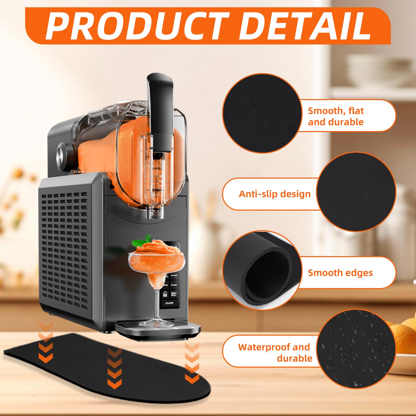 KXVXXV Tavola scorrevole per macchina Ninja Slushie FS301EU e KLAMER Slush Machine, accessori per macchina KLAMER Slush e Ninja Drink Maker, cuscinetto scorrevole con 2 cucchiai da caffè, 1 panno