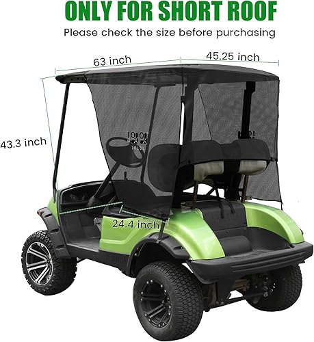 Miniatura 4 de 10L0L Cubierta de parasol para carrito de golf Yamaha G29 Drive2-2 pasajeros Carro de golf, cubiertas de verano, cortina de sombrilla resistente al