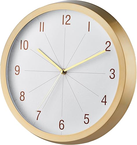 Miniatura 2 de Reloj de pared, moderno reloj de pared a pilas de 12 pulgadas, reloj de aluminio silencioso sin tictac para dormitorio, cocina, decoración de sala