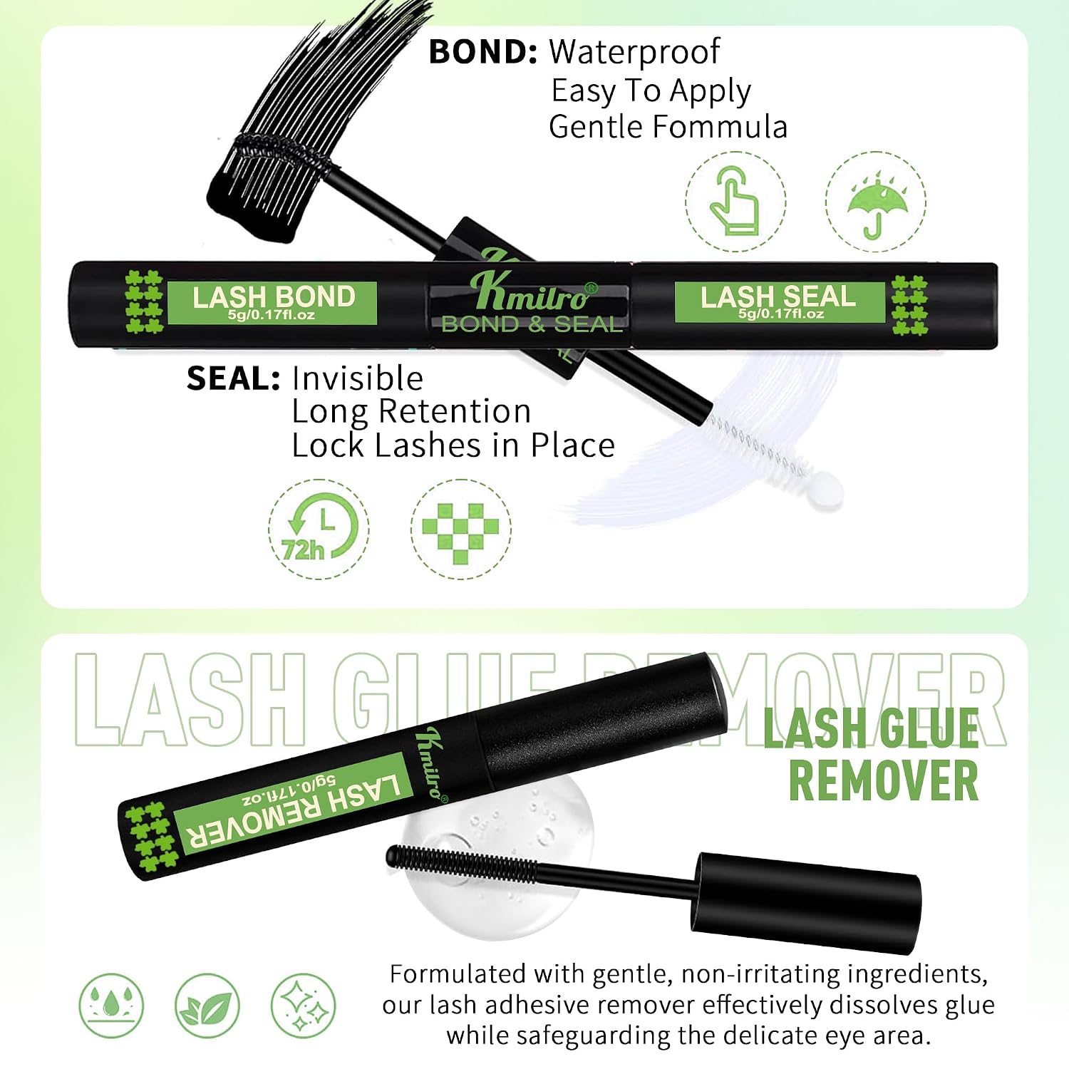 Kmilro Lash Clusters Kit 8-18mm Volume Cluster Eyelash Extensions Kit Thick Eyelash Clusters 224Pcs Individual Lashes Soft Wispy False Eyelashes Ultra-Thin Black Band DIY Lash Extension Kit