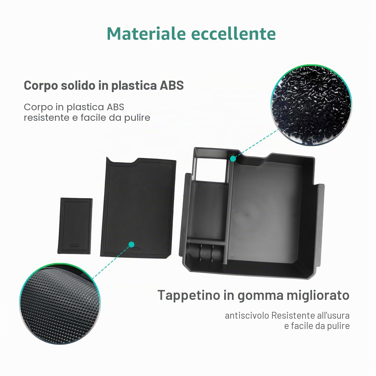 GAFAT Compatibile con Ford Ranger T9 2025 2026-2023 Scatola Portaoggetti, Ranger T9 Raptor Wildtrak XLT Organizer per Vano Portaoggetti, Ranger 2025 Accessori (Freno Elettronico)