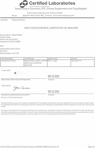 Miniatura 6 de Probase Nutrition Urolitina A - suministro para 60 días - con NR y resveratrol añadido - Alternativa a NMN, NAD, CoQ10, PQQ para un envejecimiento