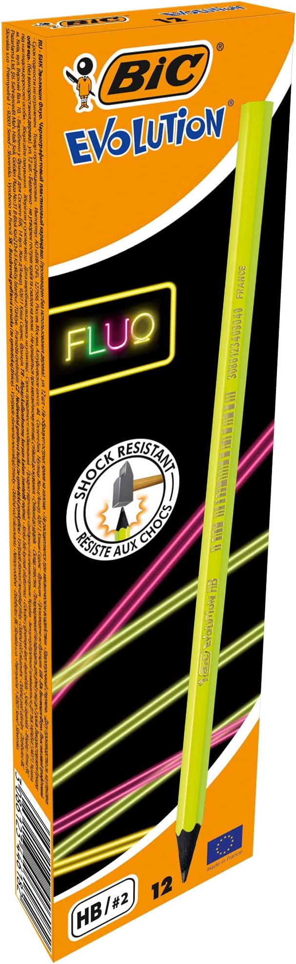 BicEvolution Fluo Graphite Pencils - Box of 12