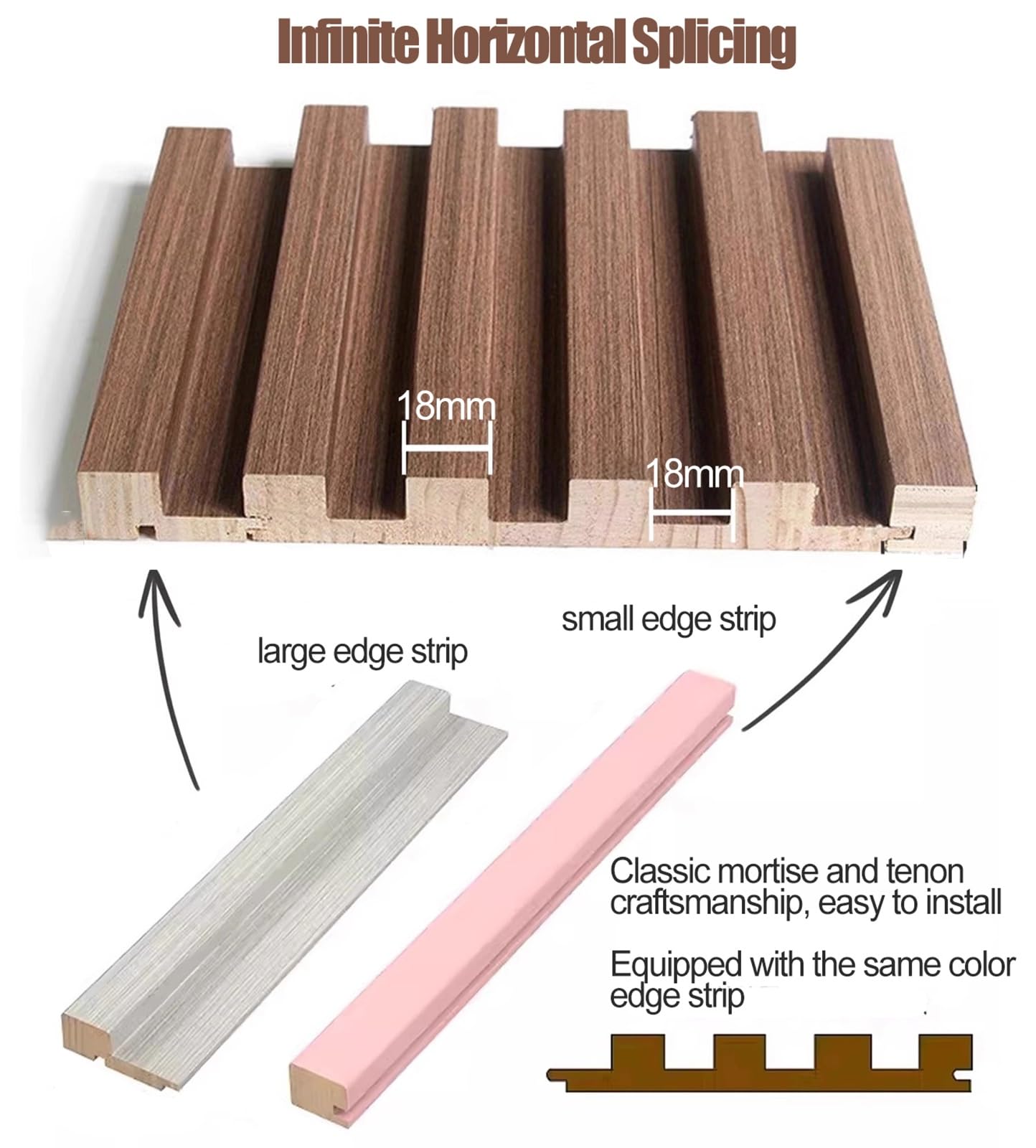 Paneles de pared de madera, resistentes y elegantes para sala de estar, dormitorio, oficina, decoración de pared de bricolaje