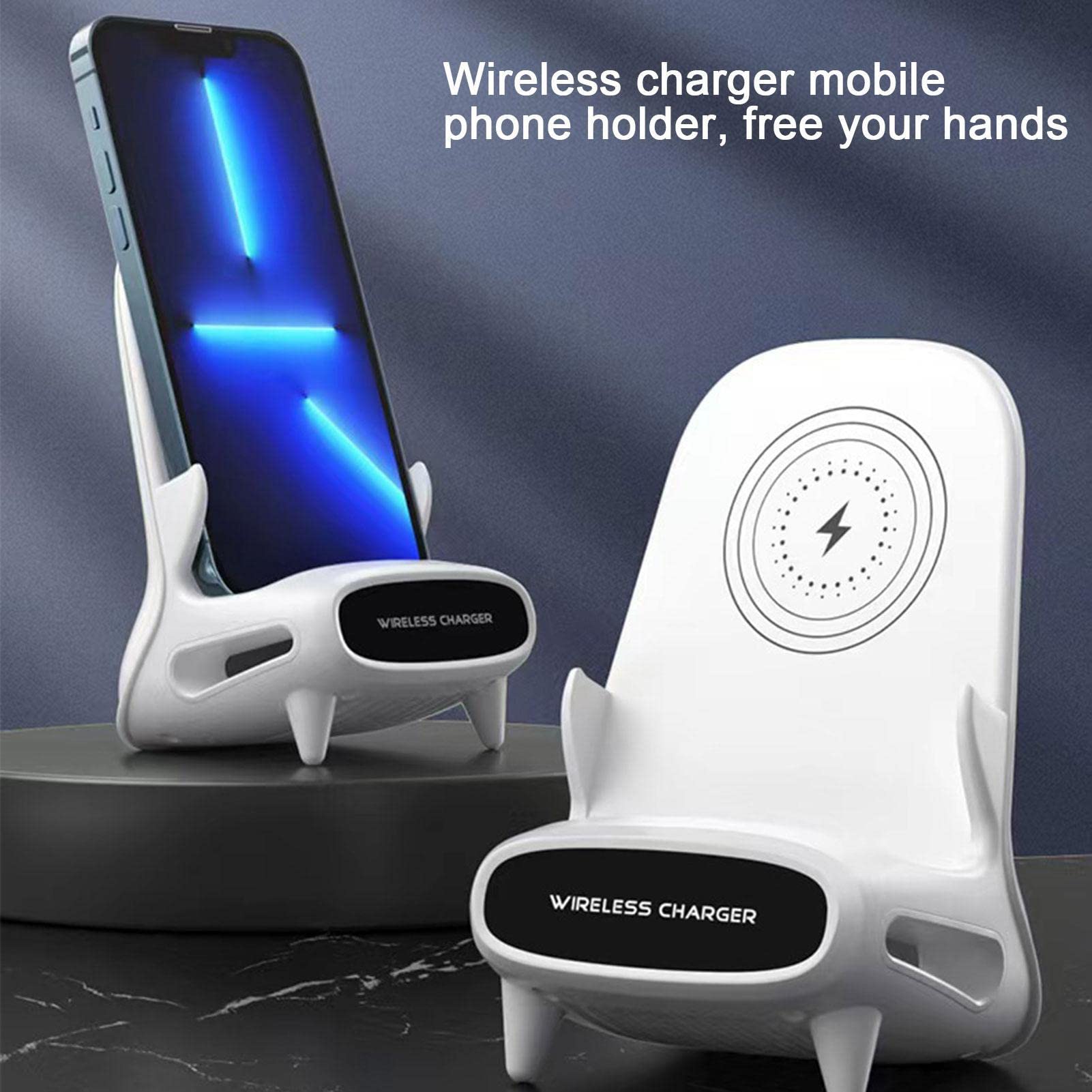 Stazione di Ricarica Wireless con Altoparlante , Sveglia, Radio