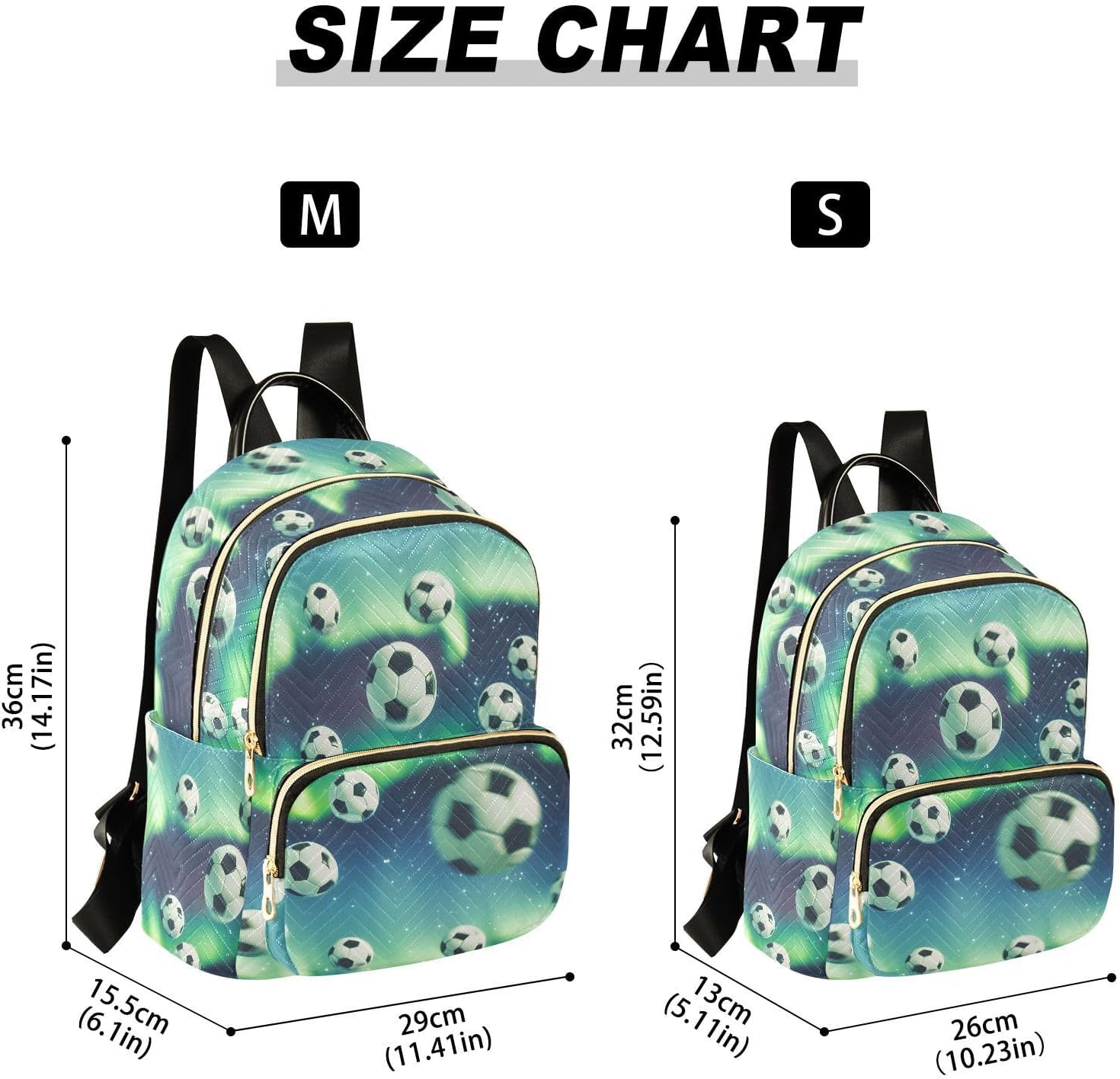 Leaping Footballs Aurora Backpack Purse for Women Shoulder Bag Fashion Daypack Ladies Handbag Lightweight Travel Bag Rucksack