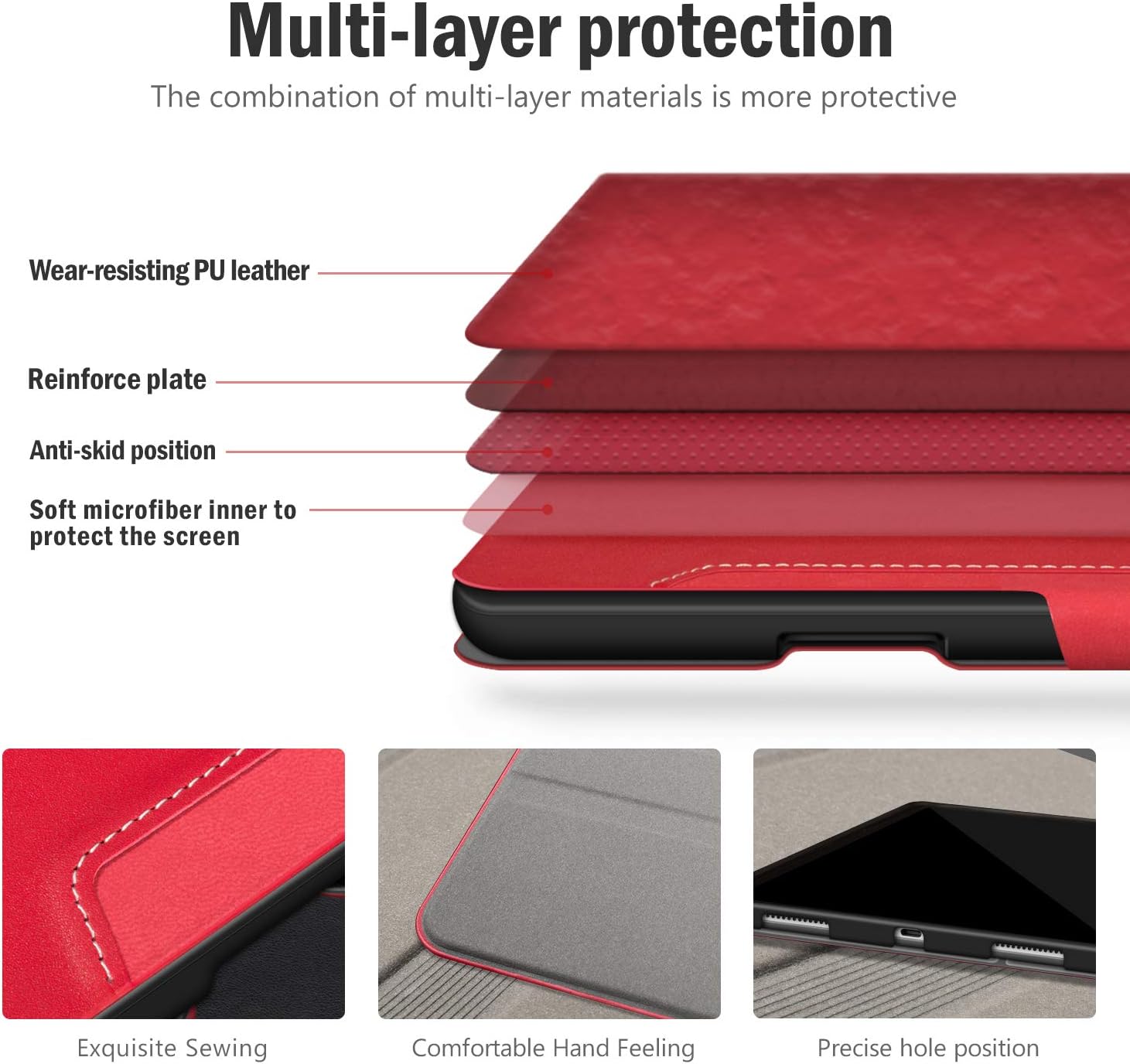 🔥 Cashback up to 70% Antbox Case for iPad Pro 11 2020&2018 2nd Generation Cover with Built-in Apple Pencil Holder Auto Sleep/Wake Function PU Leather Smart Cover