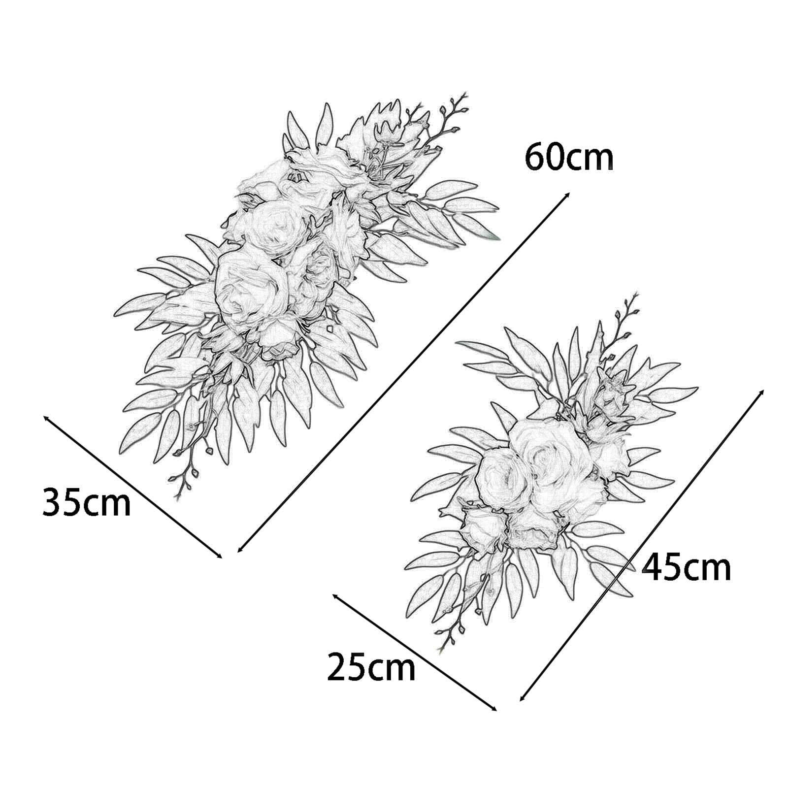 Fenteer Hochzeitsbogen-Blumen-Set für die Haustür, Blumengirlande, Hochzeitsdeko, Wandarrangement, Frühling, künstliche Blumengirlande für den Schreibtisch, Blau