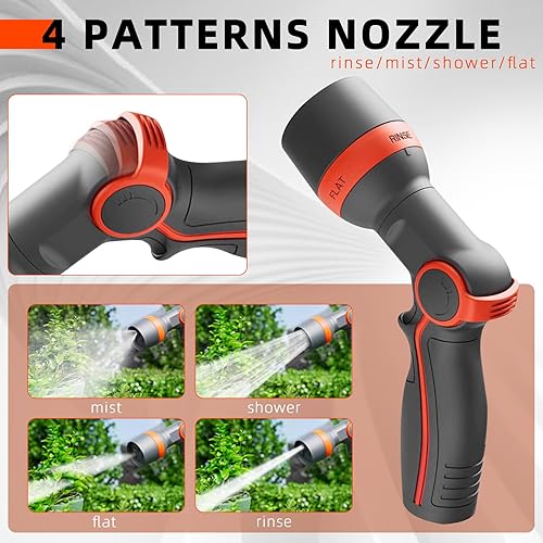 Miniatura 5 de Carrete de manguera de jardín con manivela de 58 pulgadas x 100 pies, carrete de manguera de agua de jardín resistente, extraíble, bloqueo de