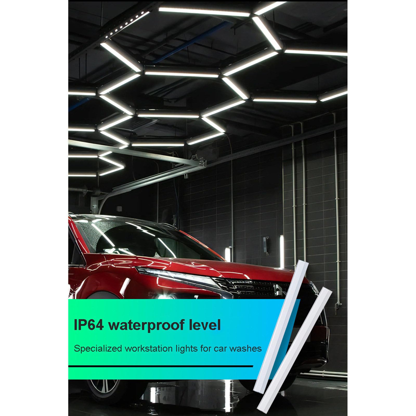 432W LED Garage Honeycomb Light 16500K Positive White Light Color Suitable for Garages Gyms Basements Warehouses Car Beauty — view 2