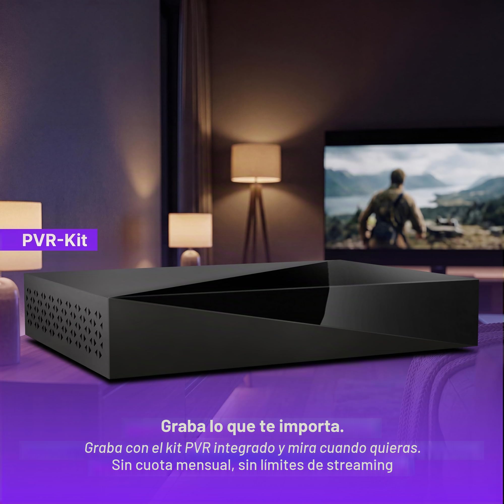 VU+ Zero 4K Combo - Receptor de cable y antena UHD 2160p (incluye kit PVR sin disco duro, sintonizador híbrido DVB-C/T2 con HDR10, HLG, CI+, Linux Enigma2), color negro