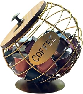 Coffee Pod Holder, KCUP Holder for Counter,Coffee Station Schools Baskets | Metal Snack Storage Stand, Kitchen Organization Rack, Desktop Decor, Fruit Bowl for Slim Coffee Maker | Metall Snack Storage Stand, Kitchen Organization Rack, Desktop Decor, Fruit Bowl for Slim Coffee Maker